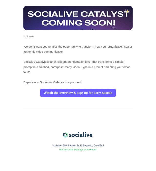 Socialive email from Mon, Aug 10, 2026