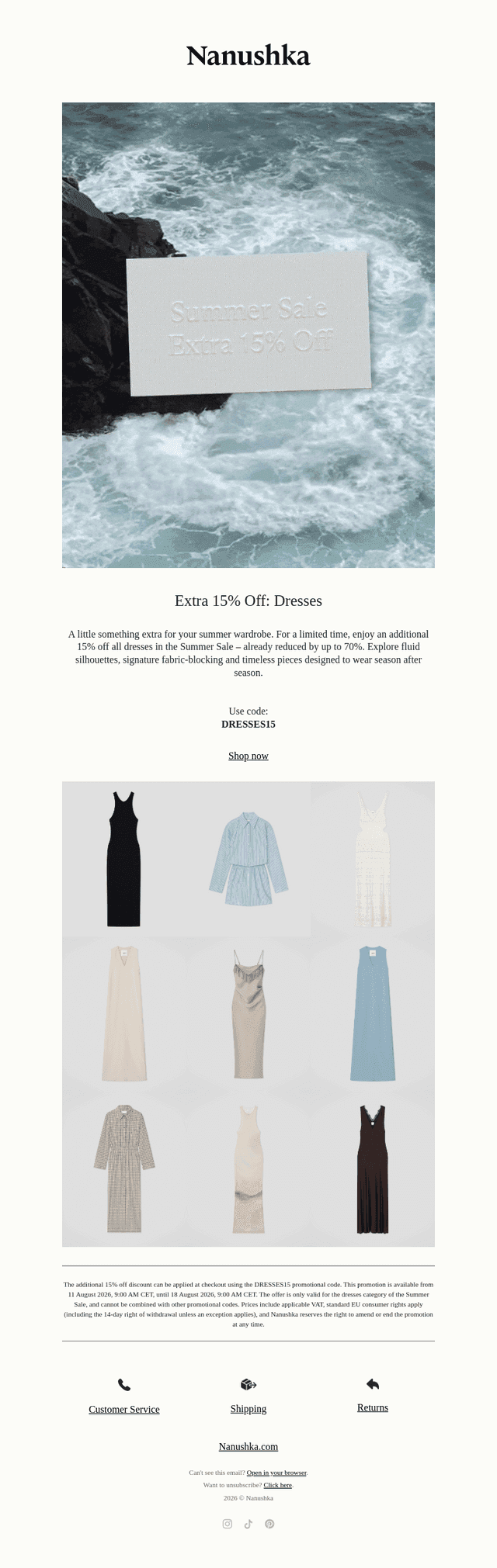 Summer Sale: Extra 15% Off Dresses