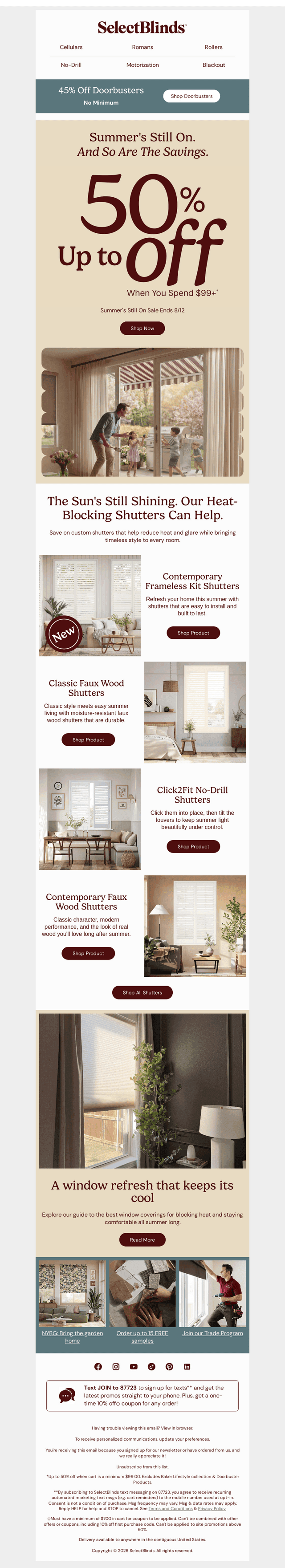 Refresh Your Home Before Summer Ends—Up to 50% Off $99+
