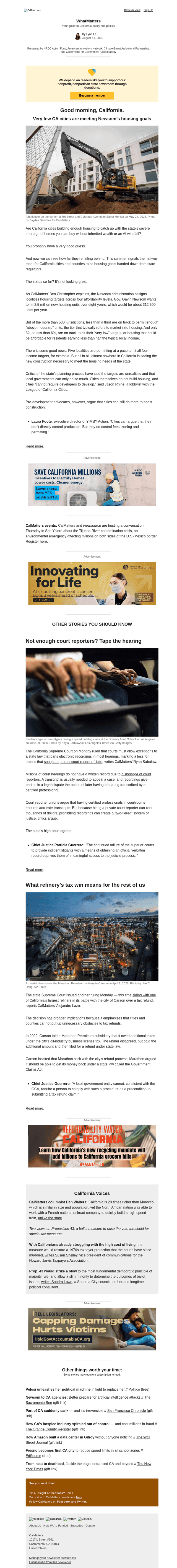 Calm email from Tue, Aug 11, 2026