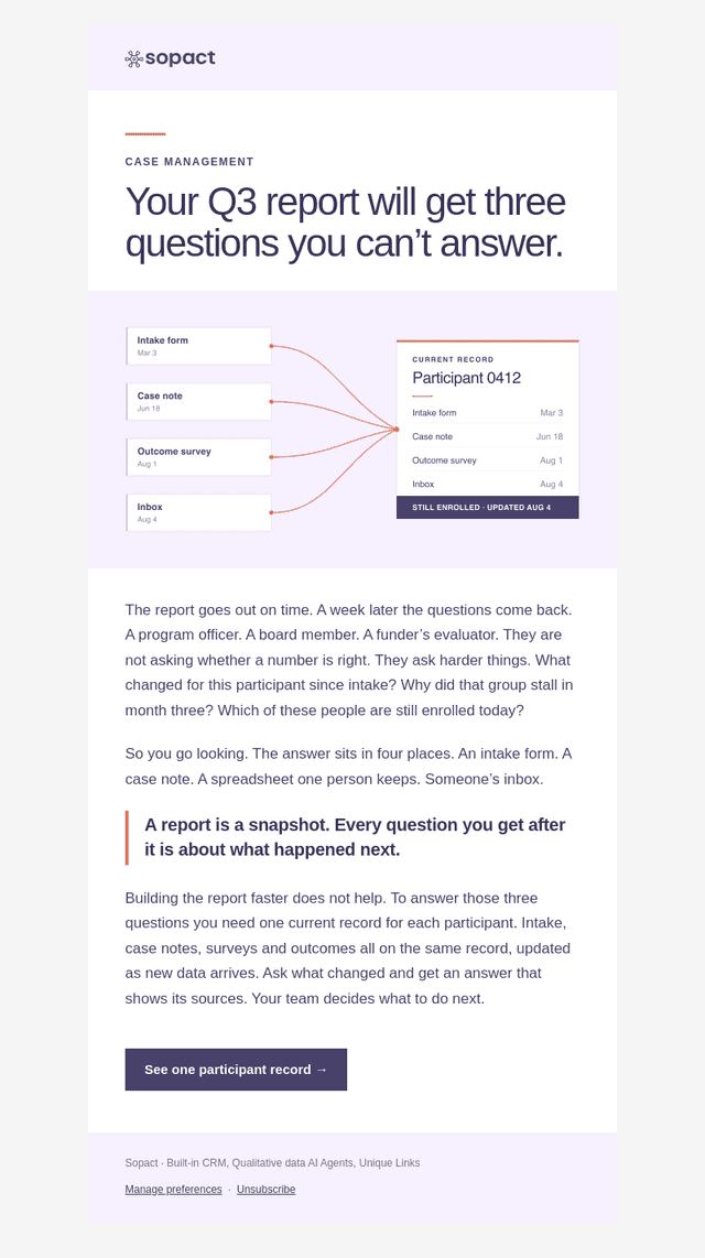 Your Q3 report will get three questions you can't answer
