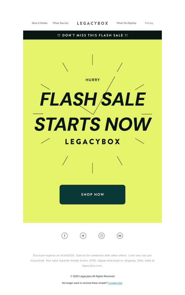 ⏰ Flash sale live now!