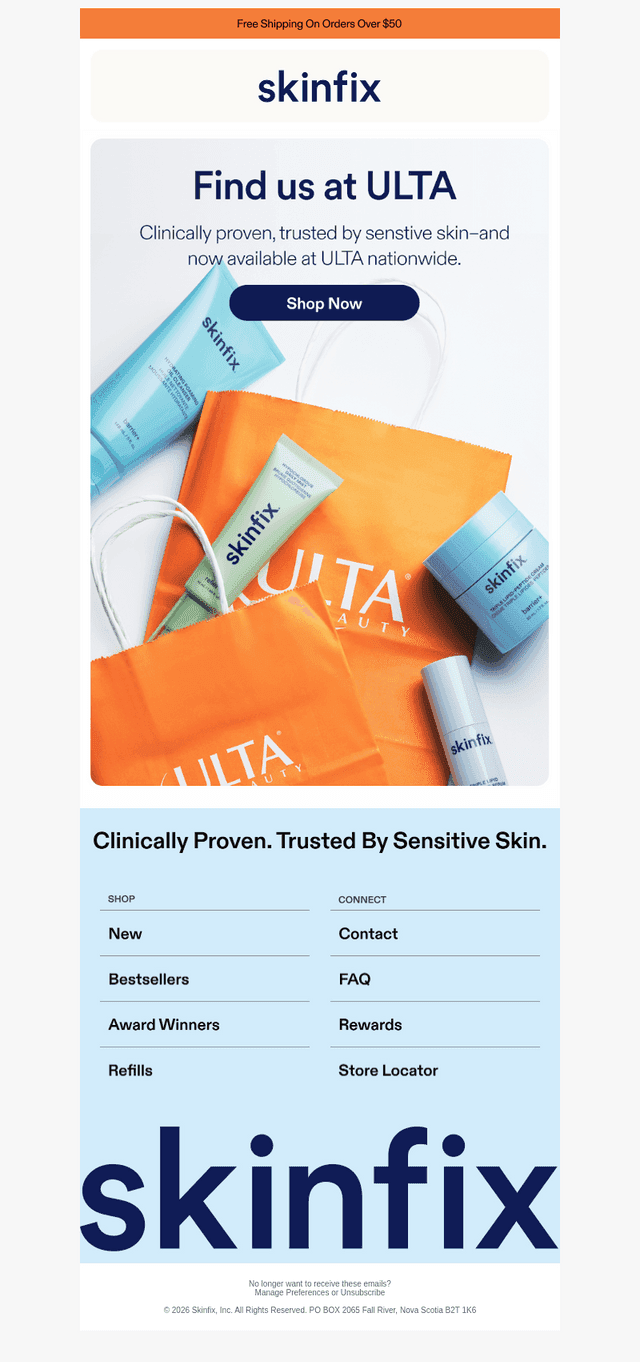 Now Available At ULTA 🧡
