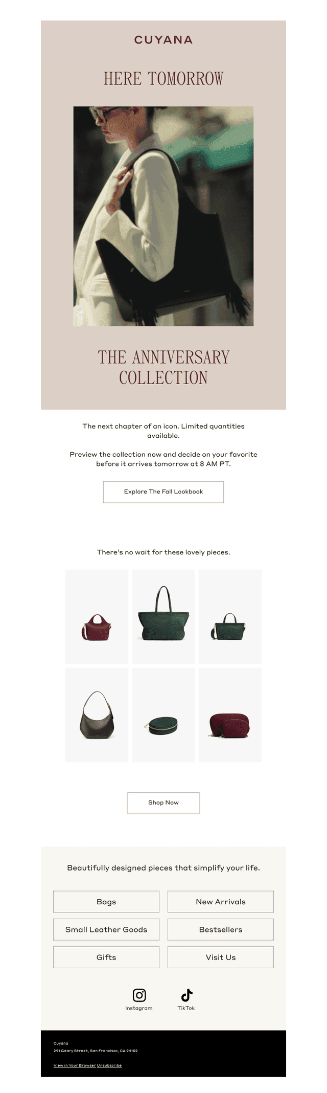 Cuyana email from Tue, Aug 11, 2026