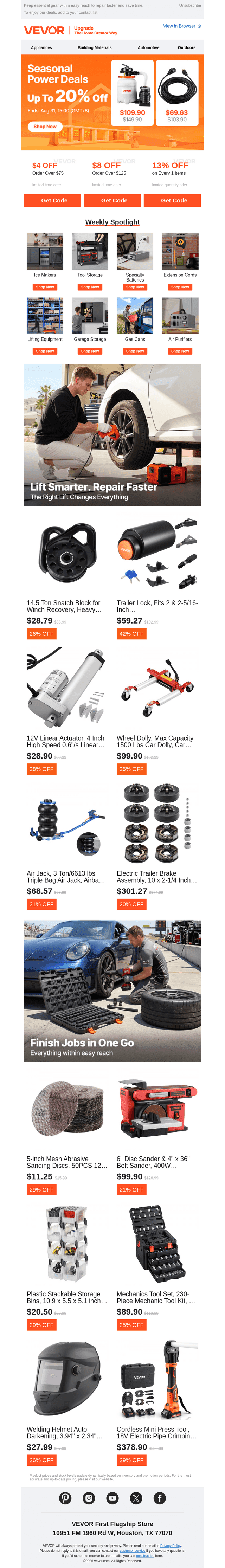 Save Up To 30% Off Selected Auto And Garage Tools