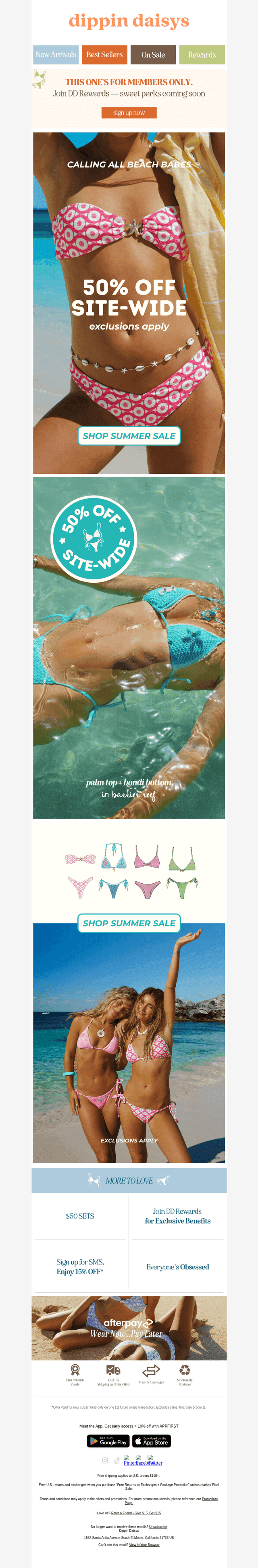 TAKE 50% OFF SITE-WIDE 👙🌞