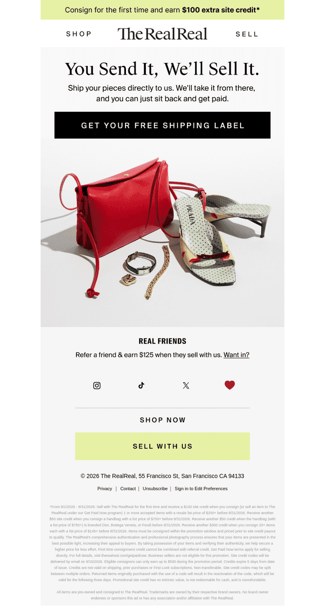 Your free shipping label is here
