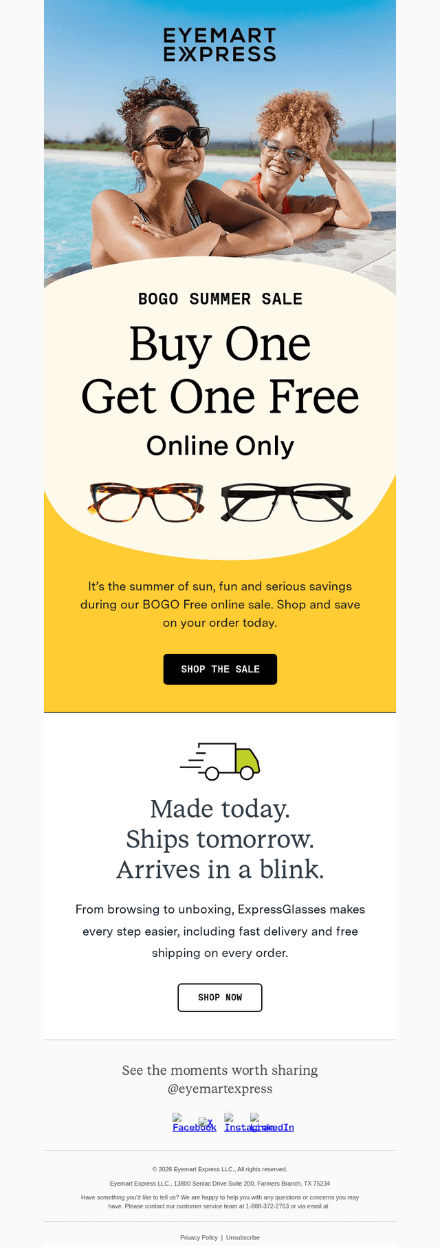 Eyemart Express email from Tue, Aug 11, 2026