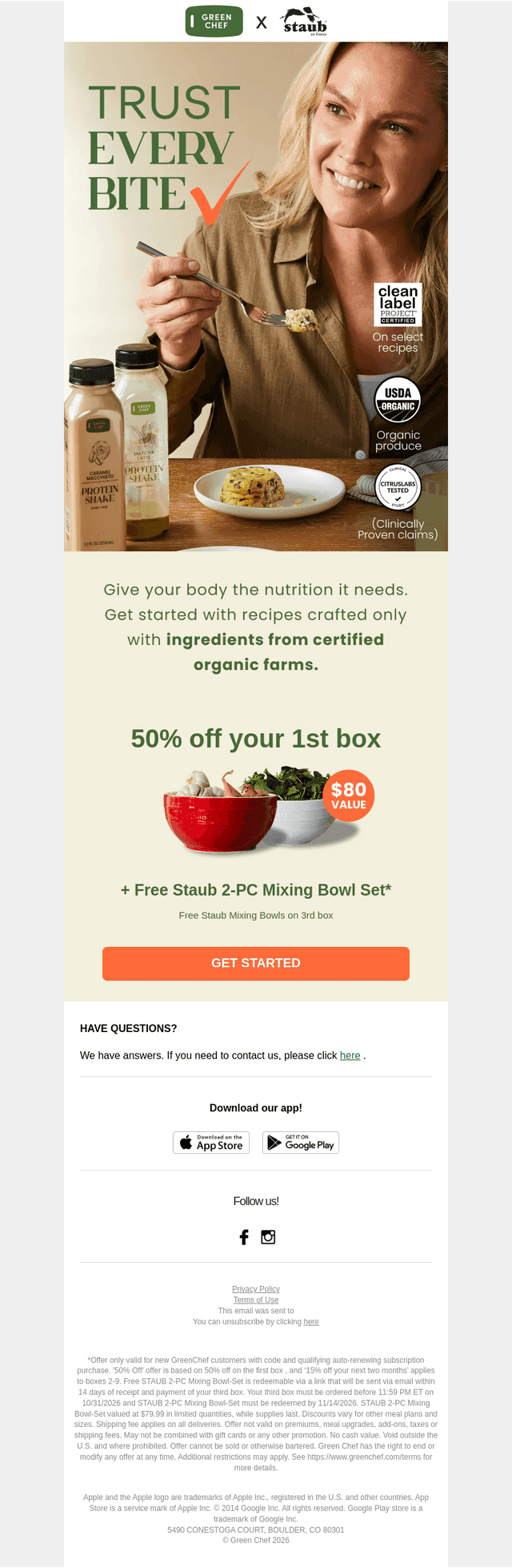 Green Chef email from Tue, Aug 11, 2026
