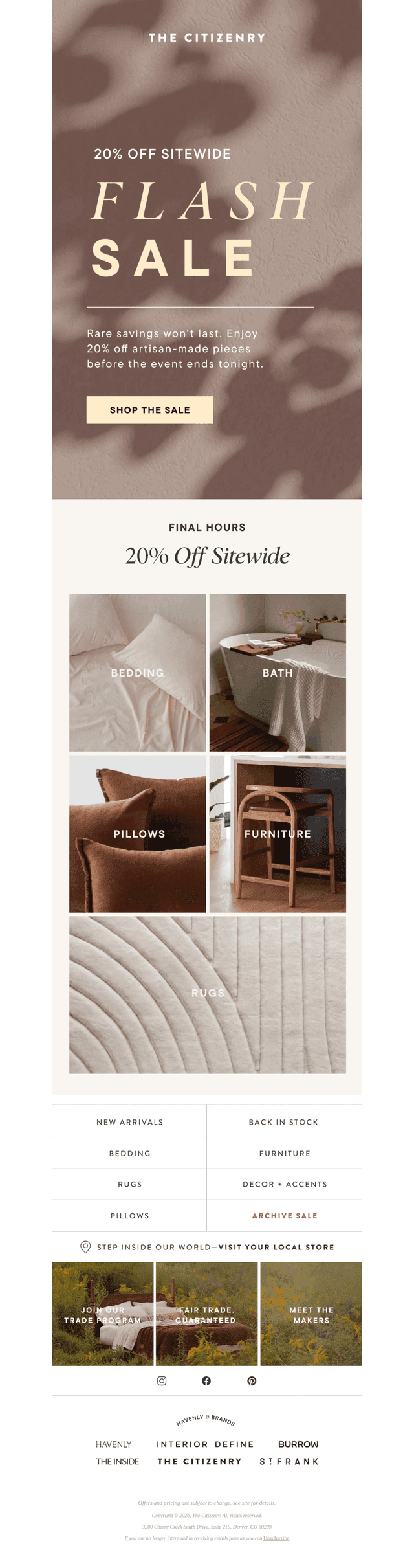 LAST CALL: 20% off sitewide