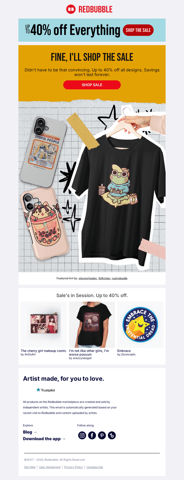 Up to 40% Off: School Tees, Posters, Stickers