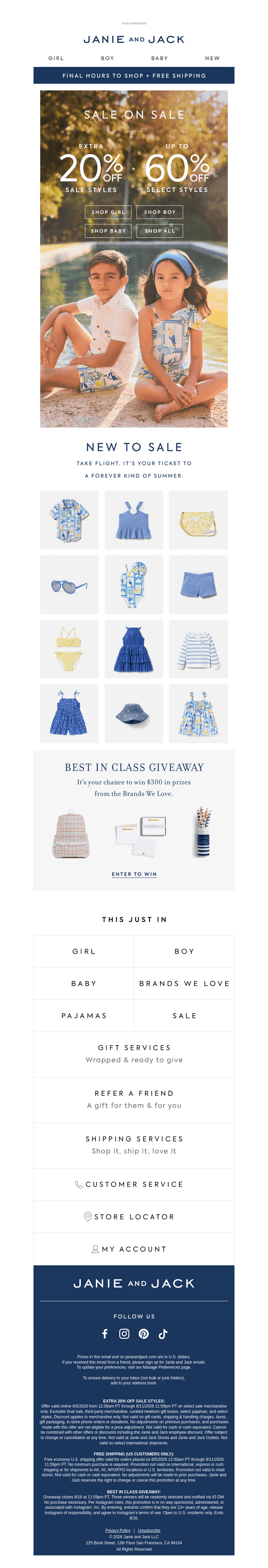Final hours: up to 60% off + extra 20% off