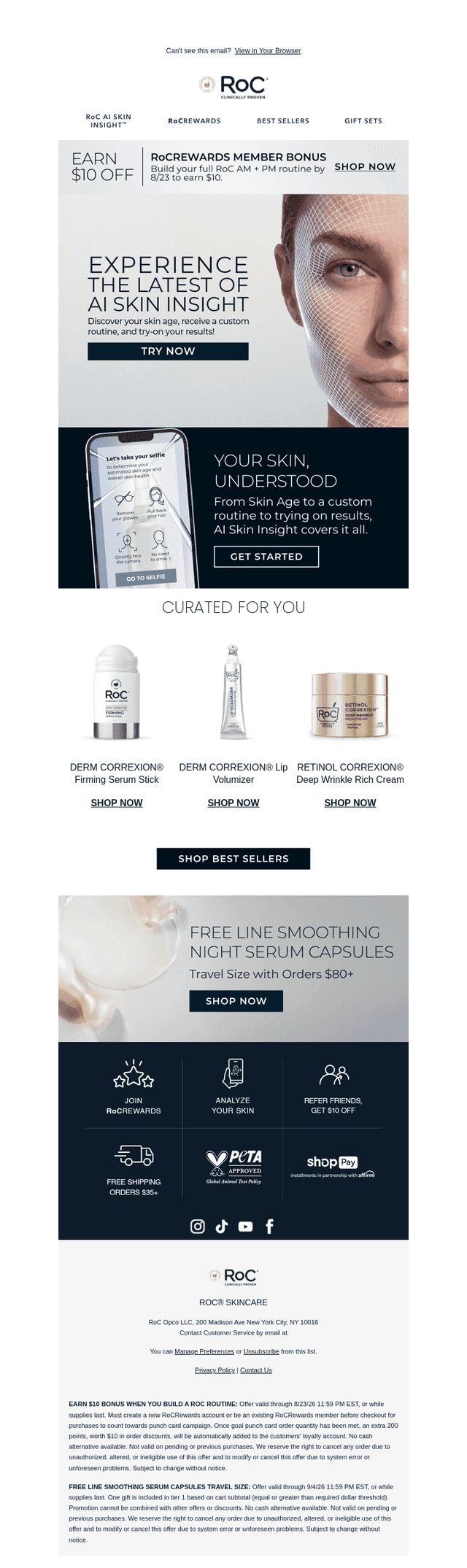 RoC Skincare email from Wed, Aug 12, 2026