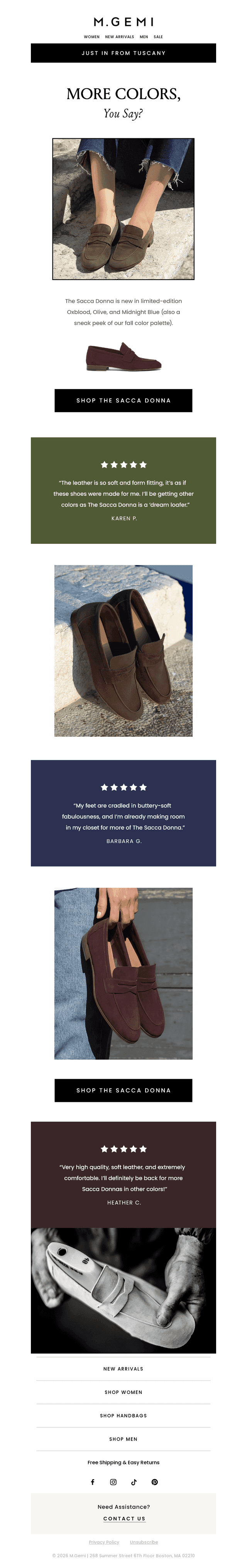 NEW COLORS | The Sacca Donna