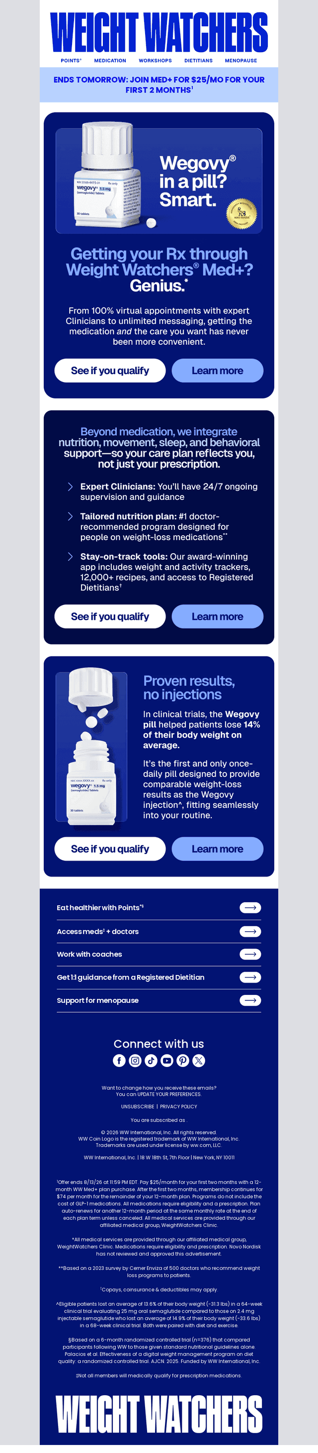 Weight Watchers email from Wed, Aug 12, 2026