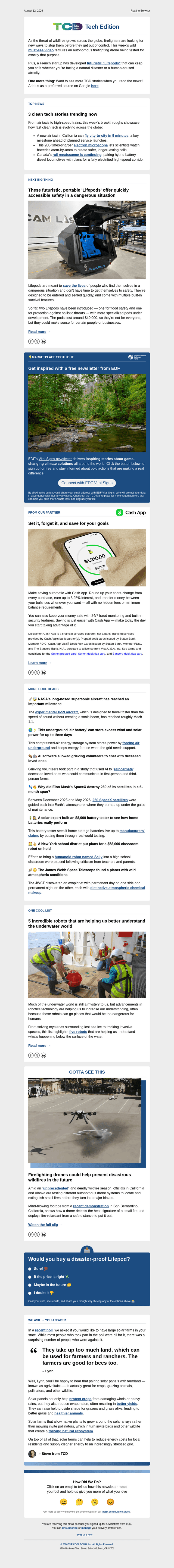 The Cool Down email from Wed, Aug 12, 2026