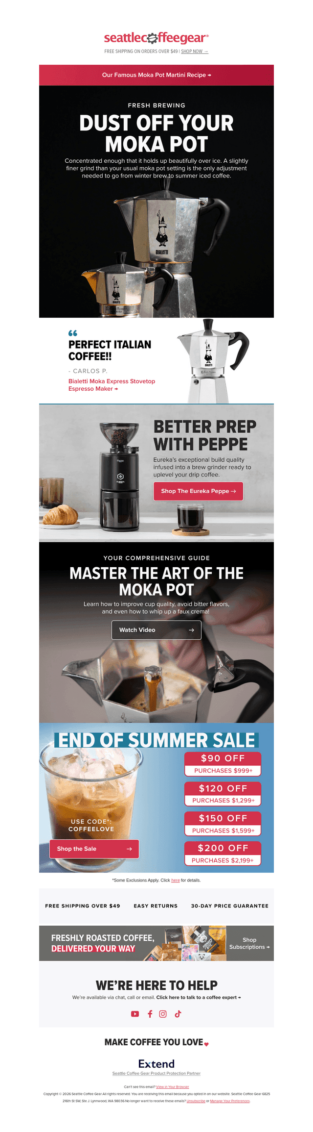 Seattle Coffee Gear email from Wed, Aug 12, 2026