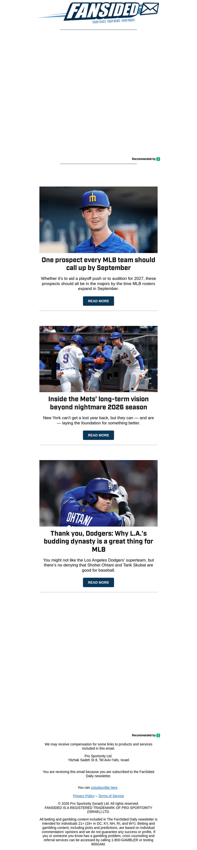 One prospect every MLB team should call up by September