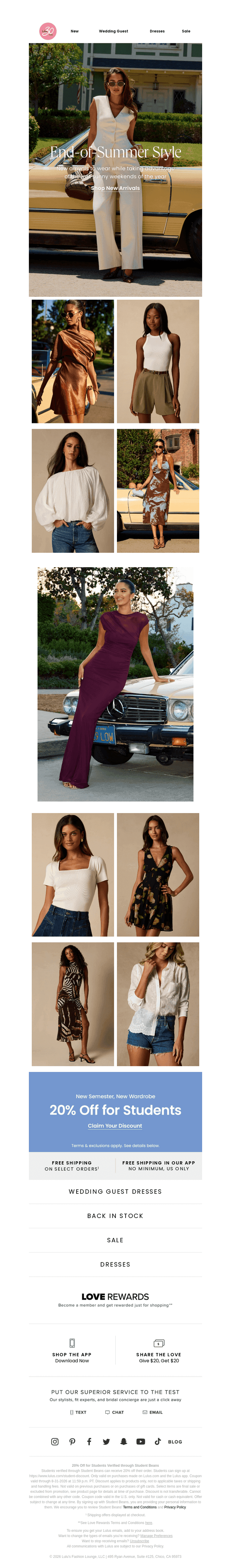 Lulus email from Wed, Aug 12, 2026