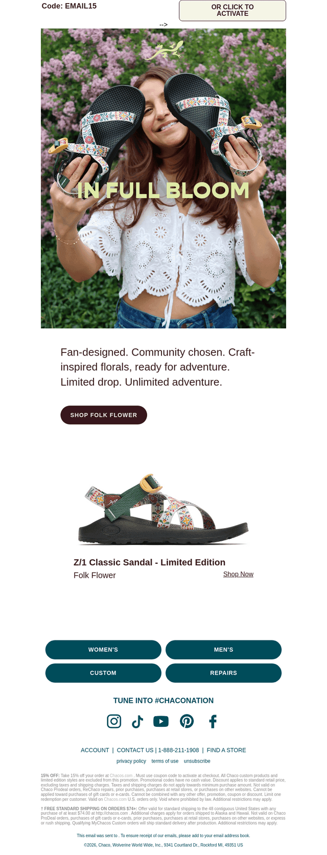 Chaco email from Wed, Aug 12, 2026