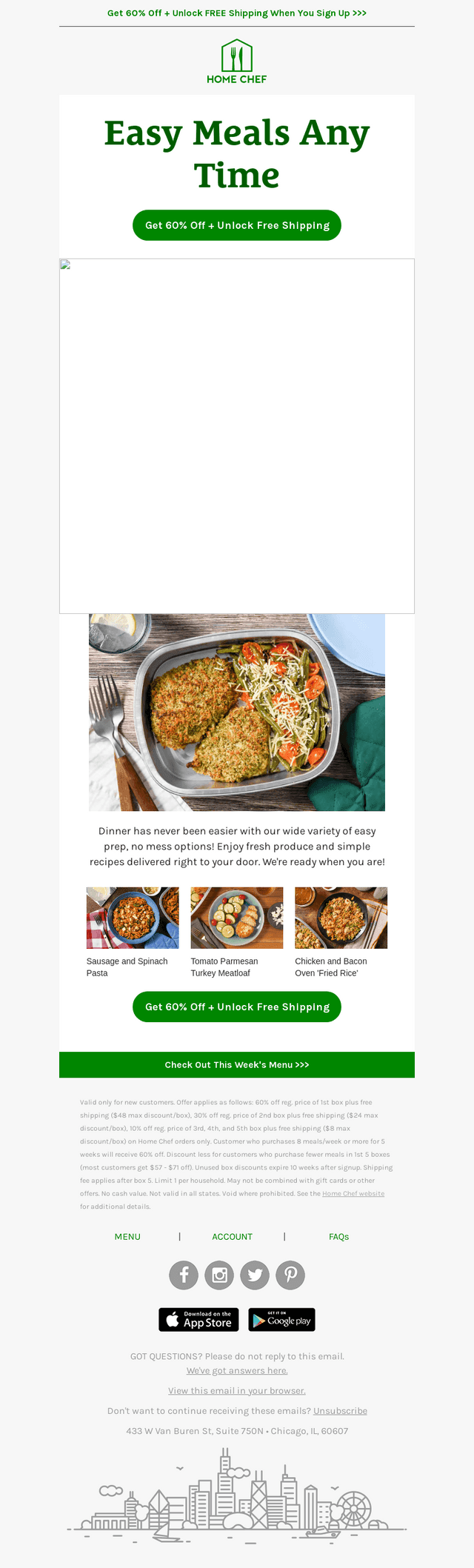 Home Chef email from Wed, Aug 12, 2026