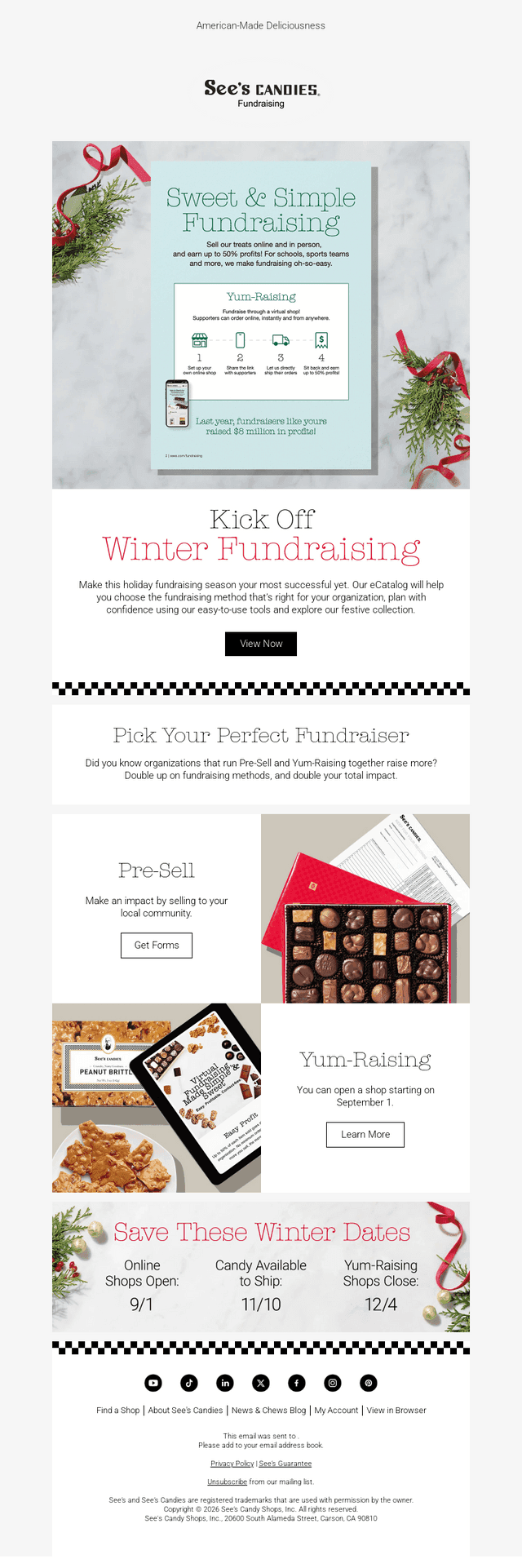 See's Candies email from Wed, Aug 12, 2026