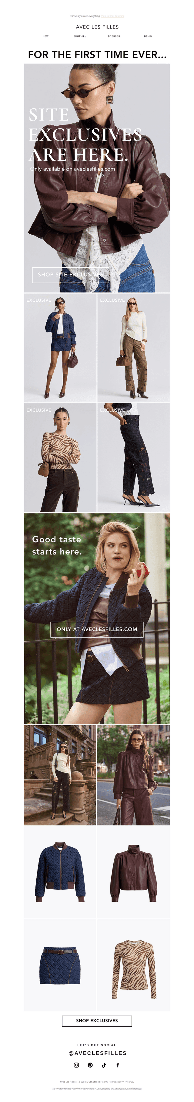 EXCLUSIVES ARE HERE