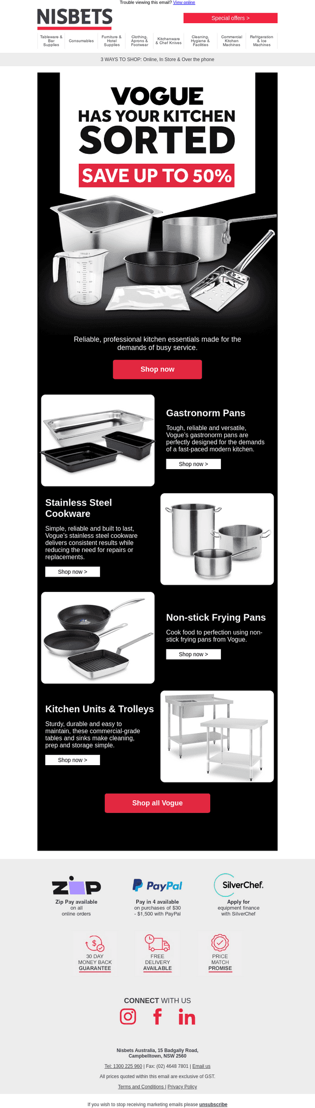 Save up to 50% on Vogue kitchen essentials