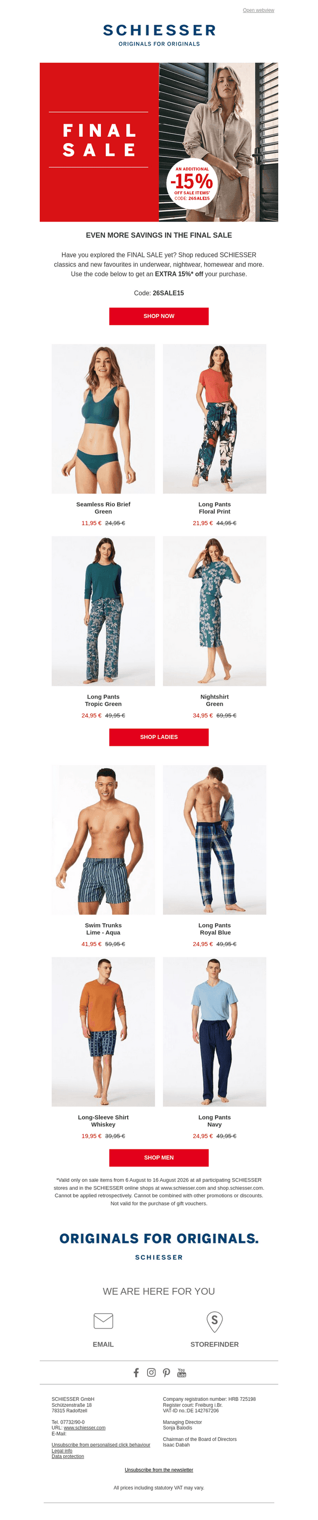 Still 15% EXTRA off SALE items!