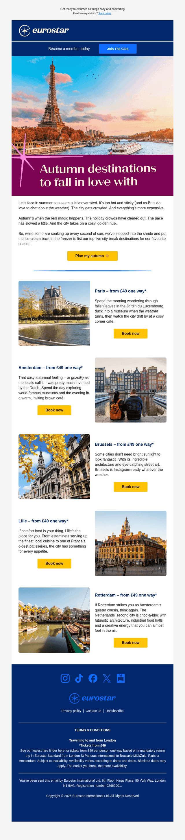 Eurostar email from Thu, Aug 13, 2026
