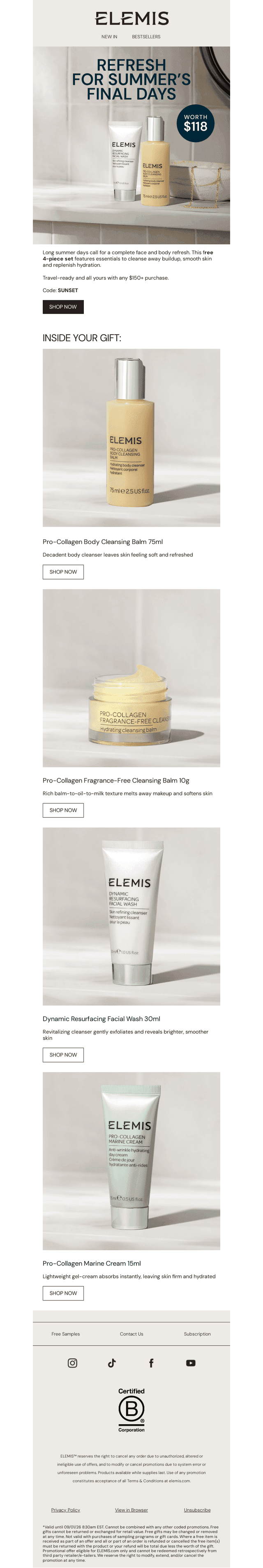 A Fresh Start for Face + Body, On Us