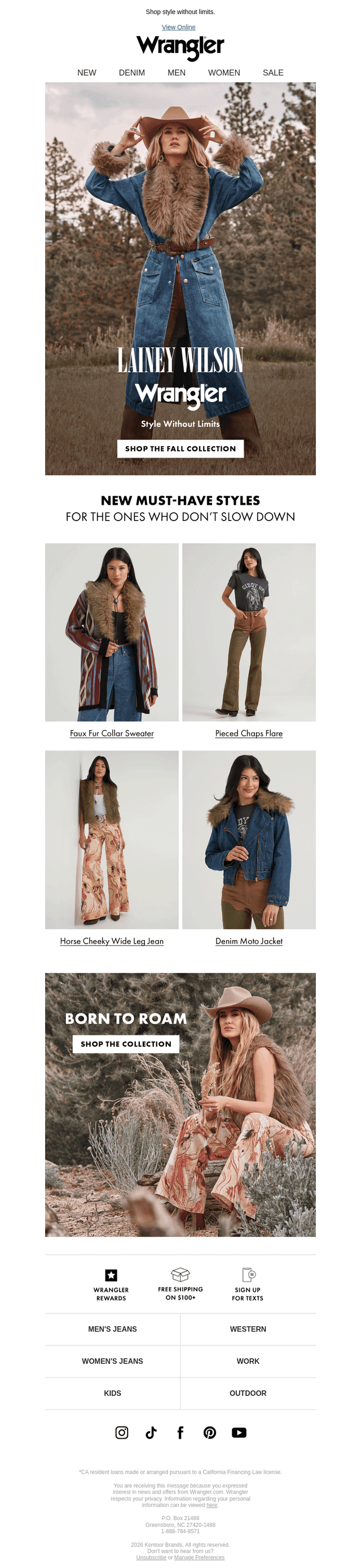 The Lainey Wilson x Wrangler fall collection is here