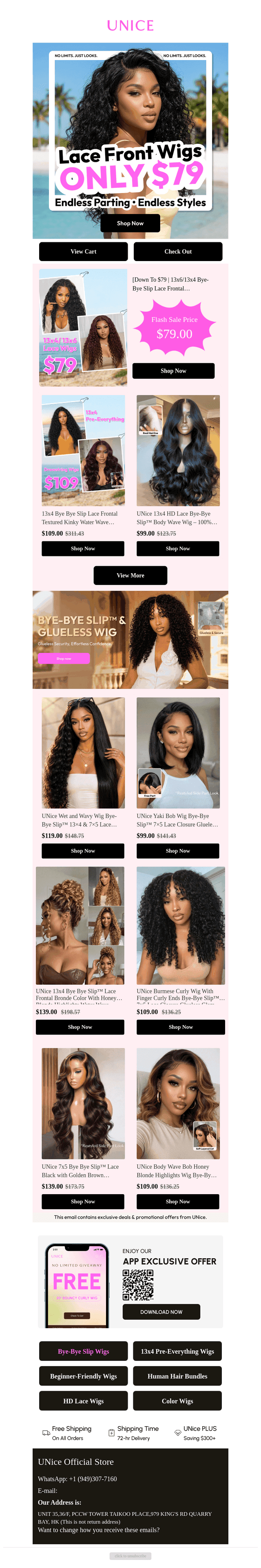 Easy Install 22'' Lace Wig Now Only $79