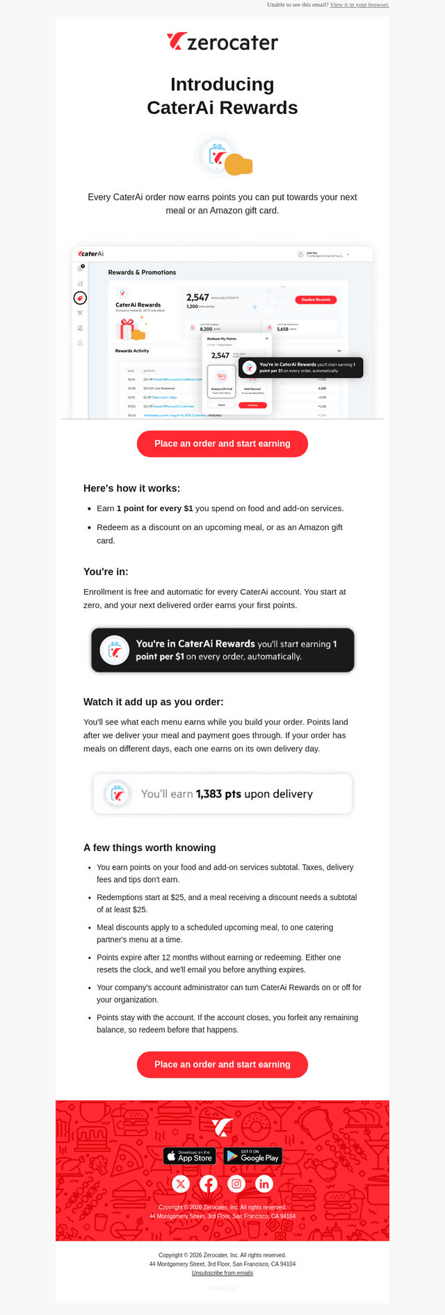 Zerocater email from Thu, Aug 13, 2026