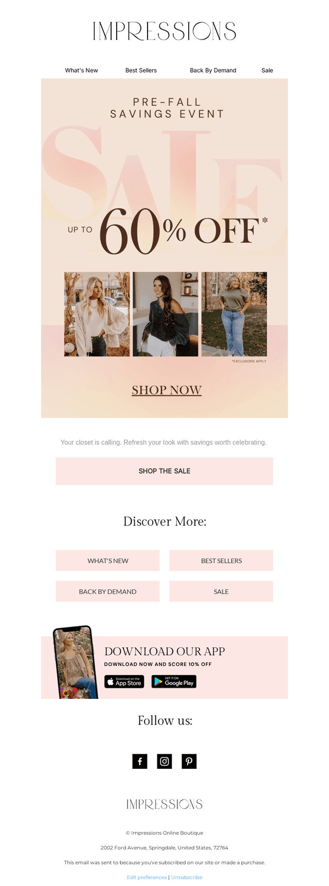 Up to 60% off!🌟