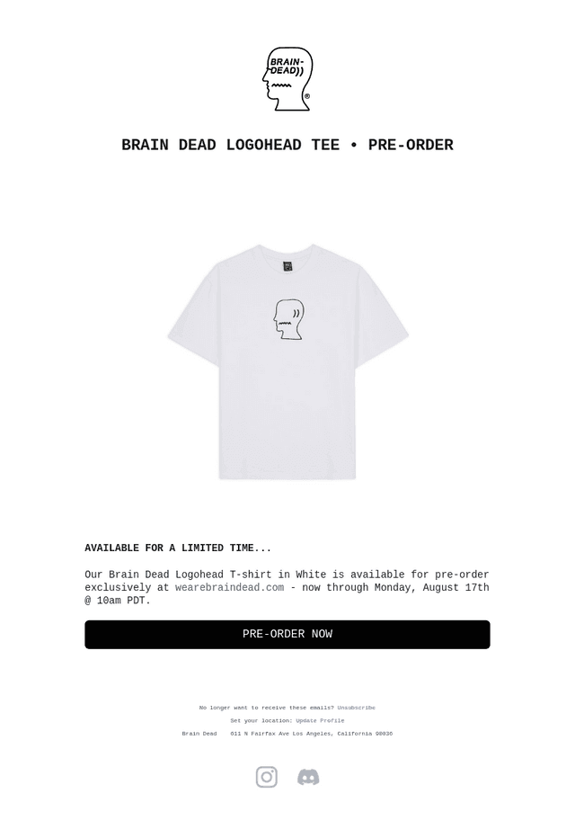 Brain Dead email from Thu, Aug 13, 2026