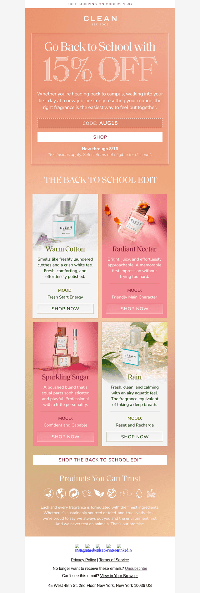 CLEAN Beauty Collective email from Thu, Aug 13, 2026
