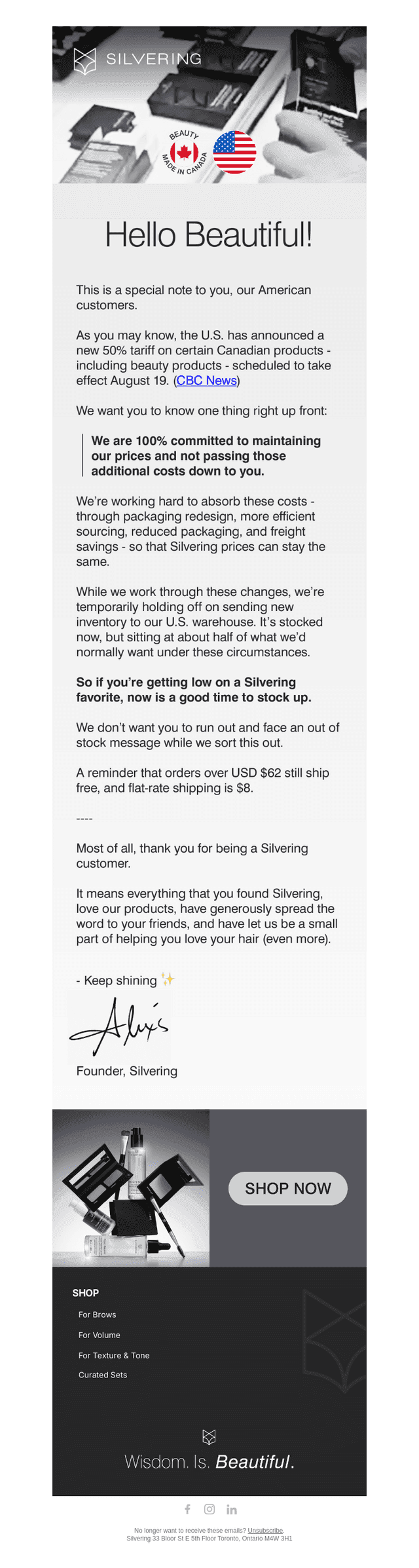 A note to our U.S. customers 🇺🇸