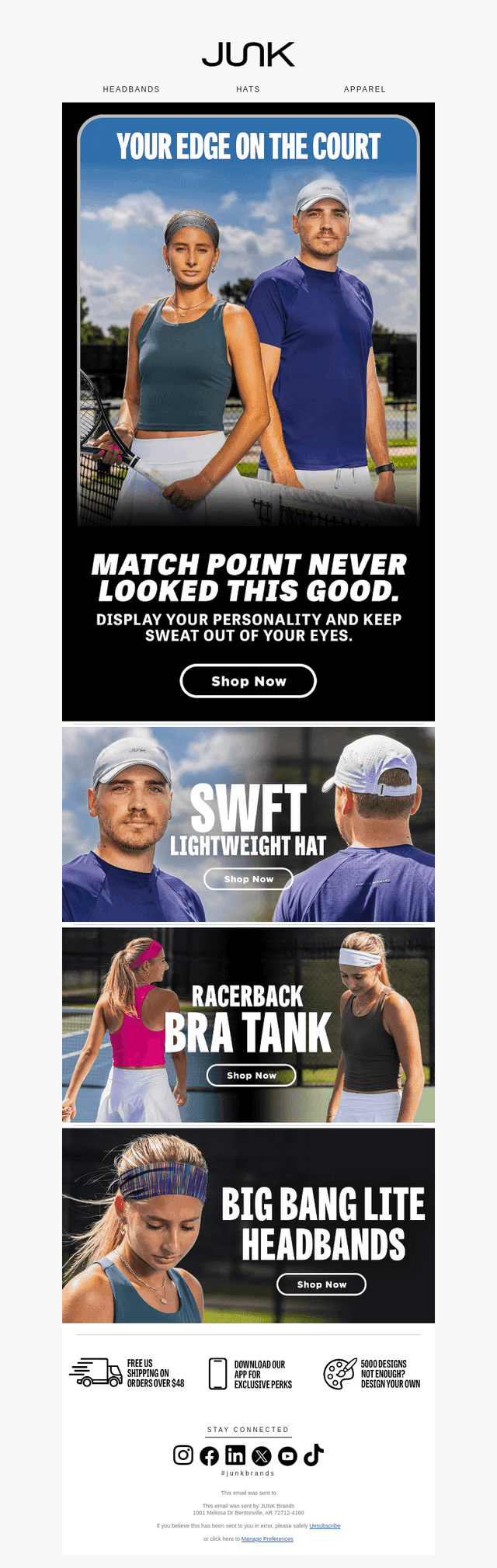 Serve's Up! JUNK Tennis Collection is Live!