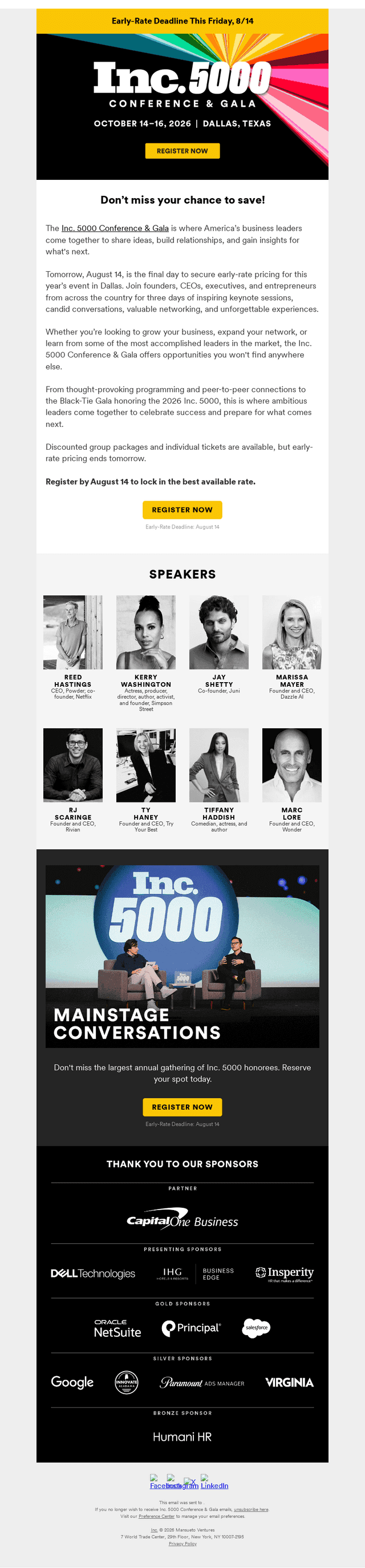 INC Magazine email from Thu, Aug 13, 2026