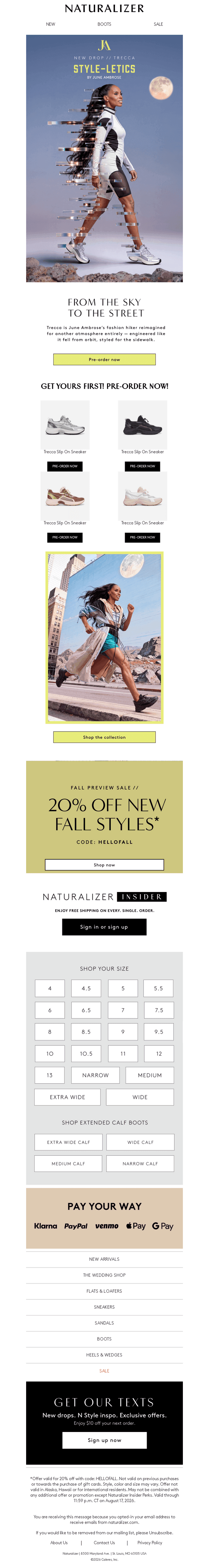 Naturalizer email from Thu, Aug 13, 2026