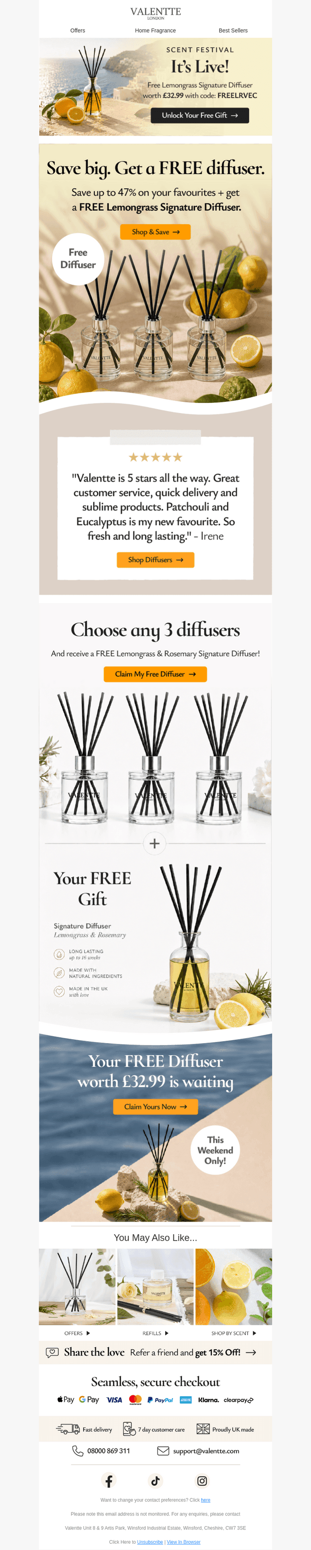 There's a FREE Diffuser in this email...🍋