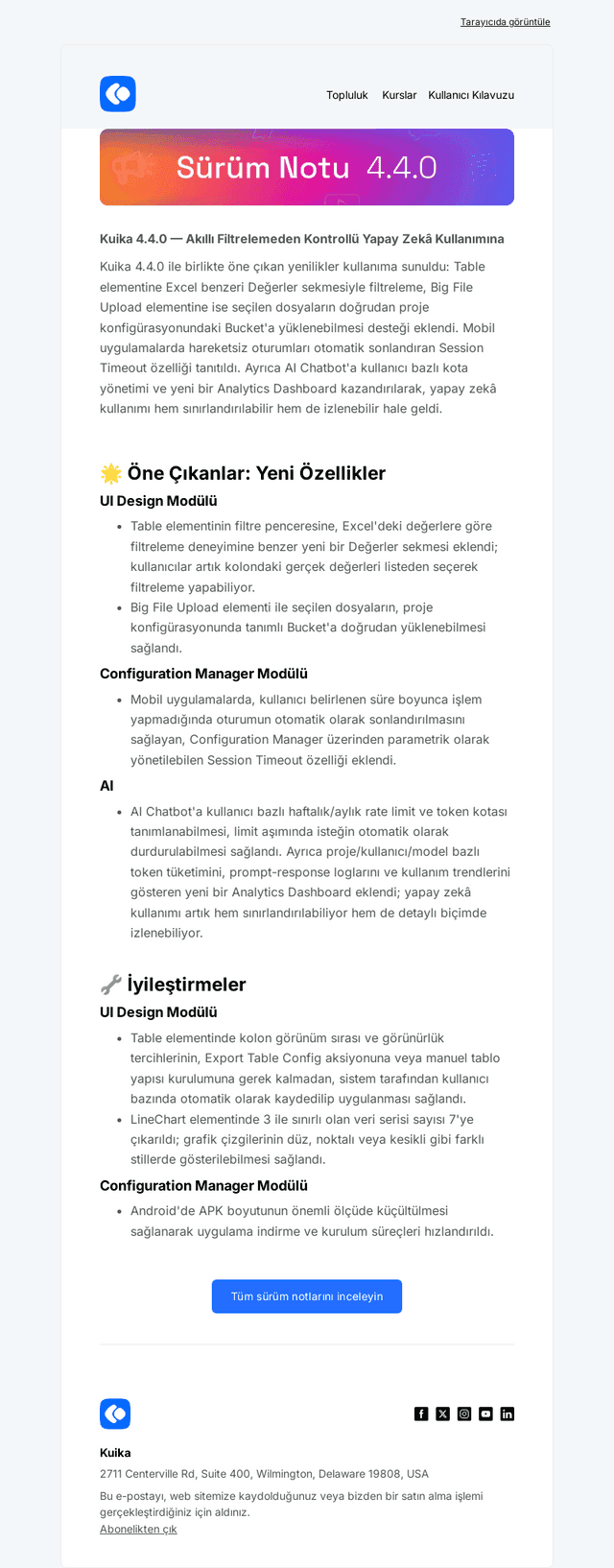 Sürüm Notu V.4.4.0