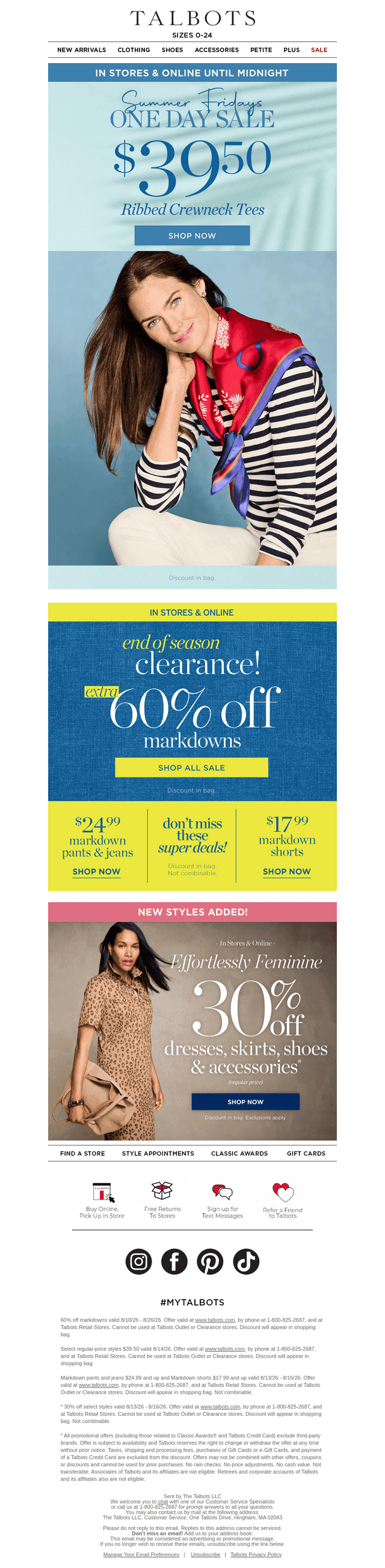 TODAY, ALL DAY! $39.50 TEES