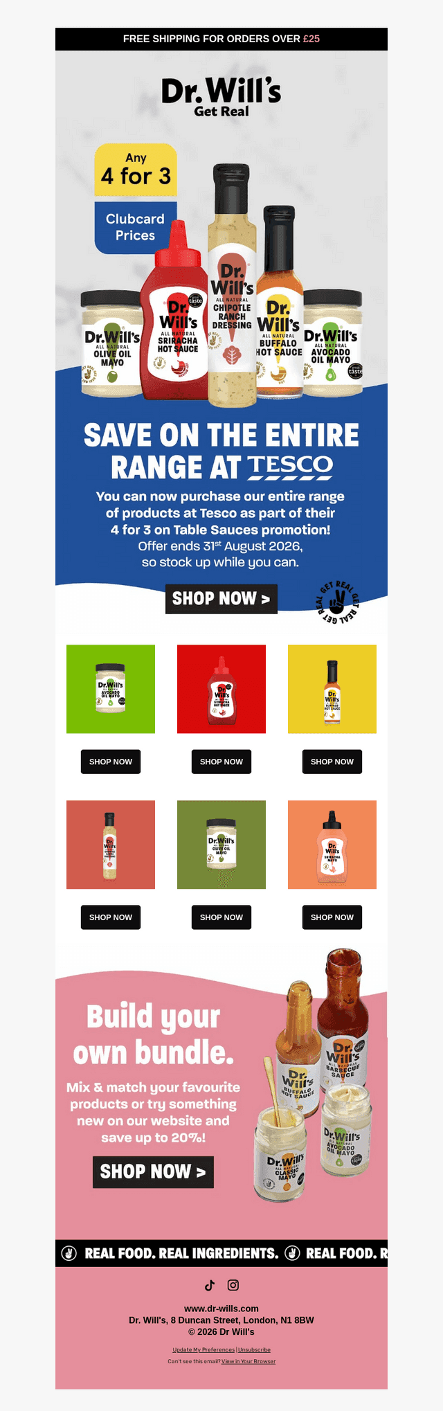 Save on Dr. Will's at Tesco ❤️ 💙