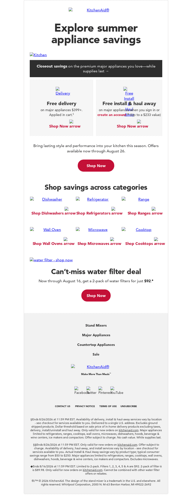 Save big with August appliance deals!