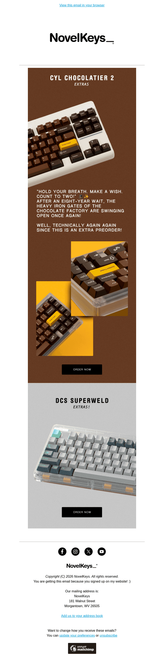 NovelKeys email from Fri, Aug 14, 2026