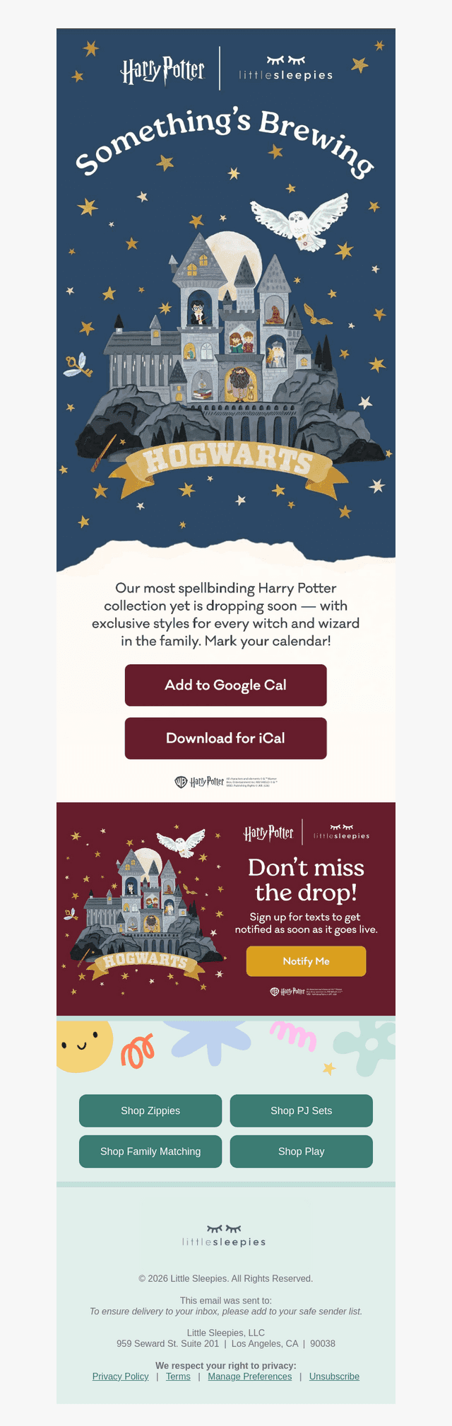 Little Sleepies email from Fri, Aug 14, 2026