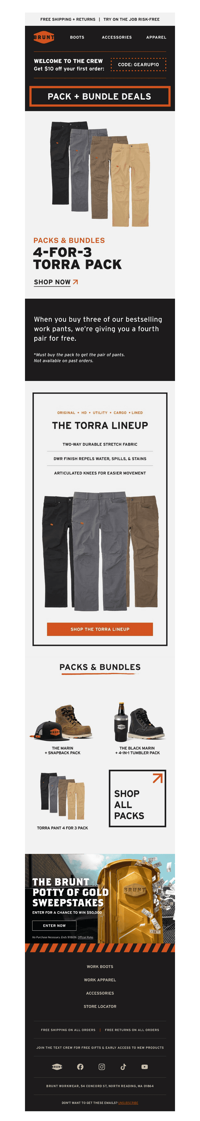 JUST DROPPED: Torra 4-for-3 pack