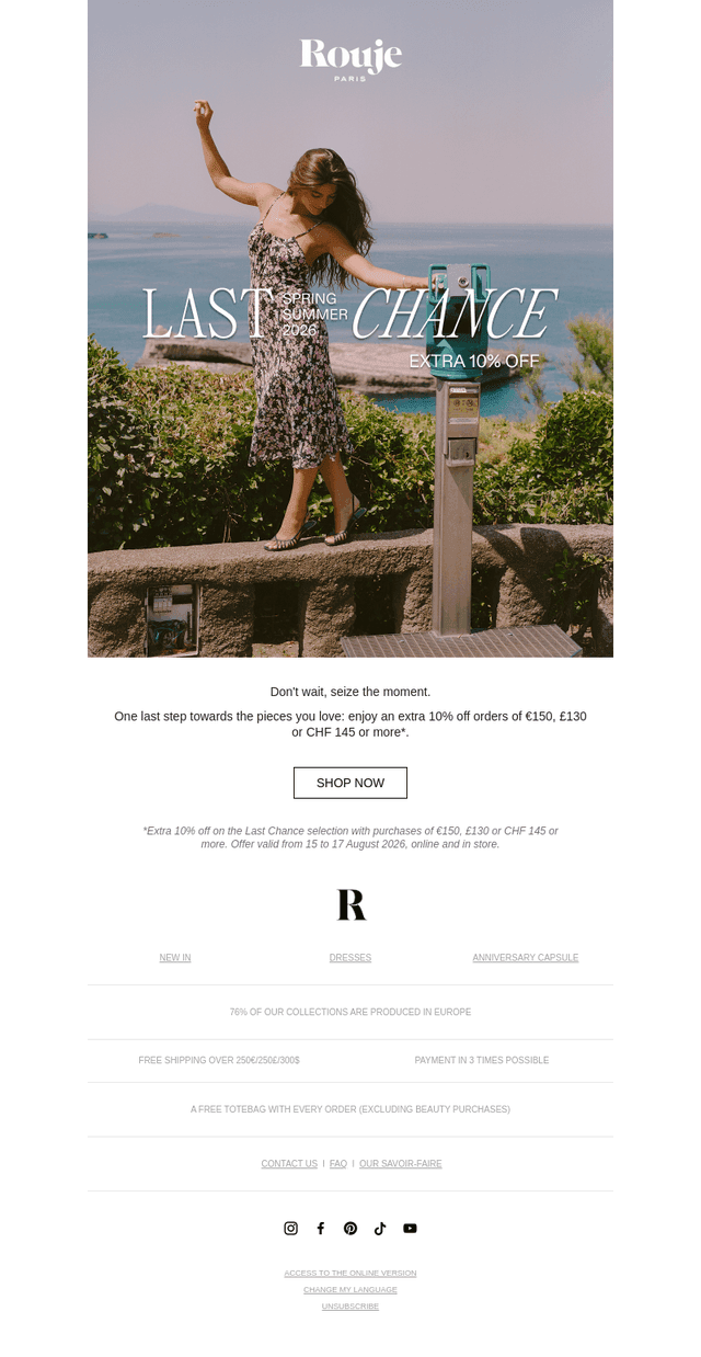 Last Chance: An Extra 10% Off